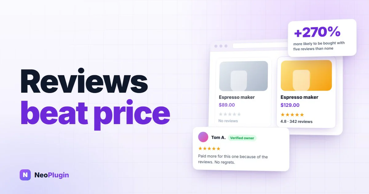 Why product reviews matter more than price in WooCommerce — NeoPlugin