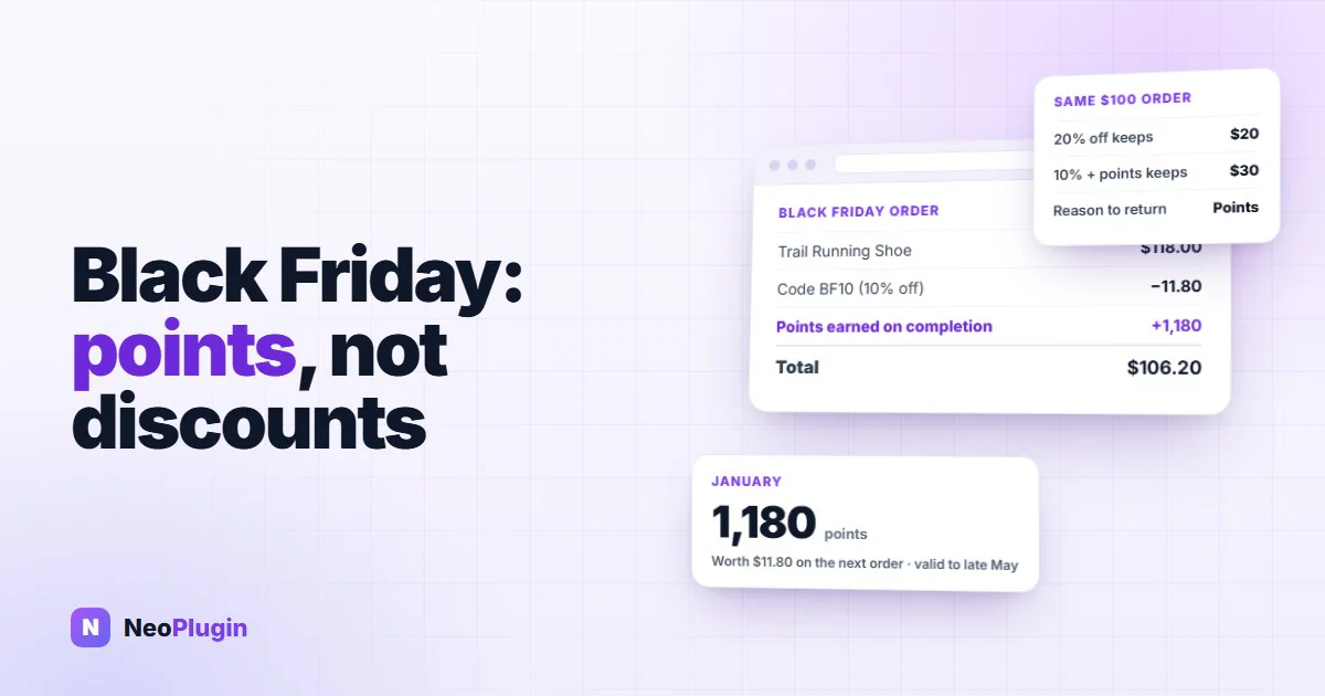 Black Friday without the margin bonfire: loyalty points instead of discounts — NeoPlugin
