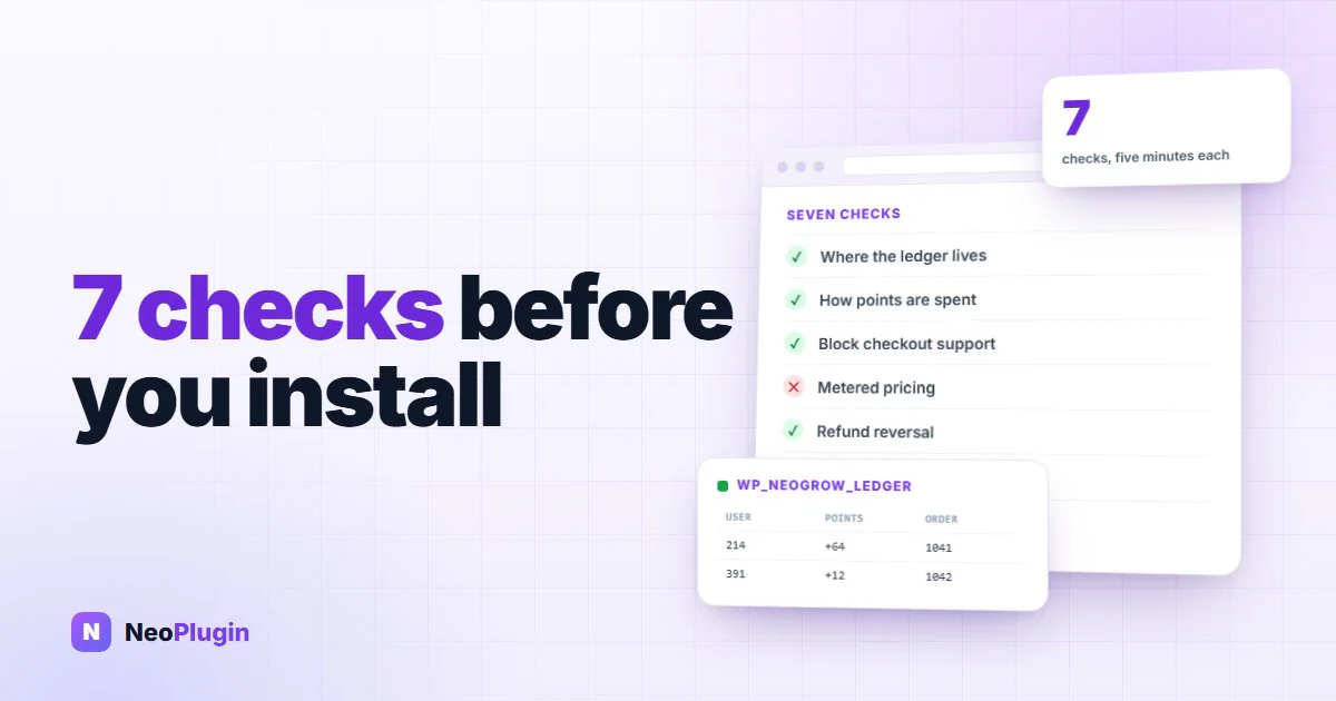 WordPress loyalty plugins: what to check before you install one — NeoPlugin
